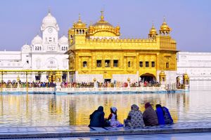 Golden temple in India
