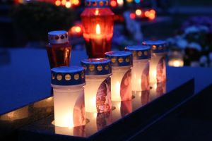 All Saints Day candles